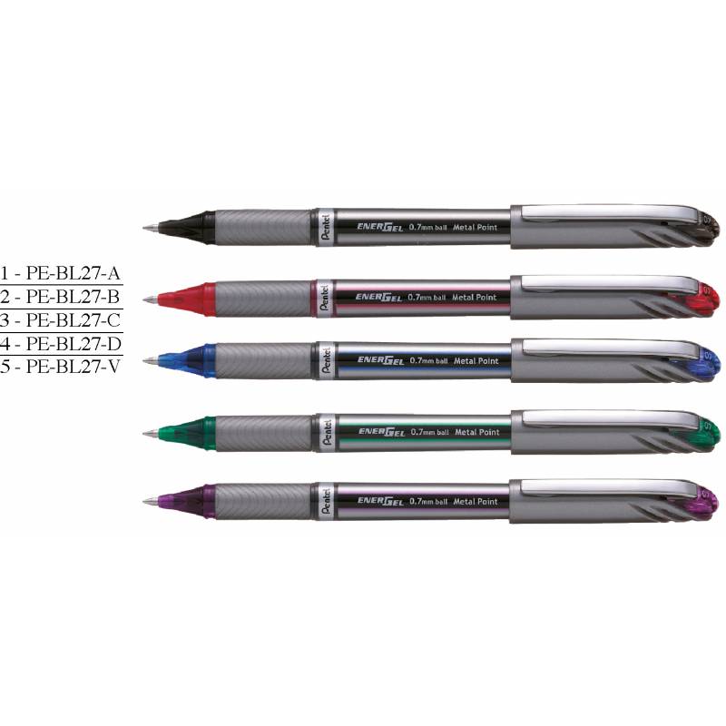 Pentel Energel Roller 0.7 mm Wallet 5 PE-BL27-05