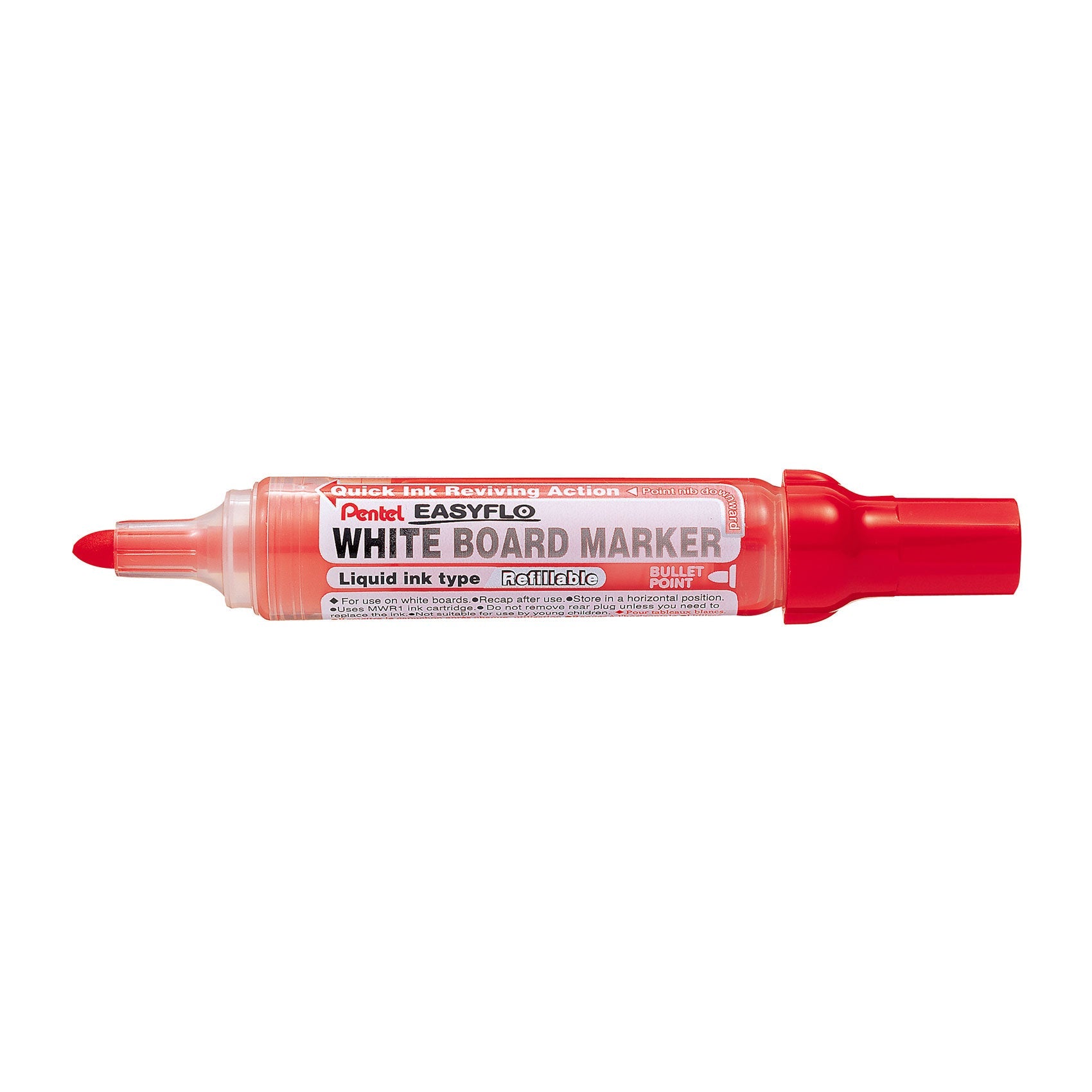 Pentel Easyflo Refillable WB Marker Blt RD