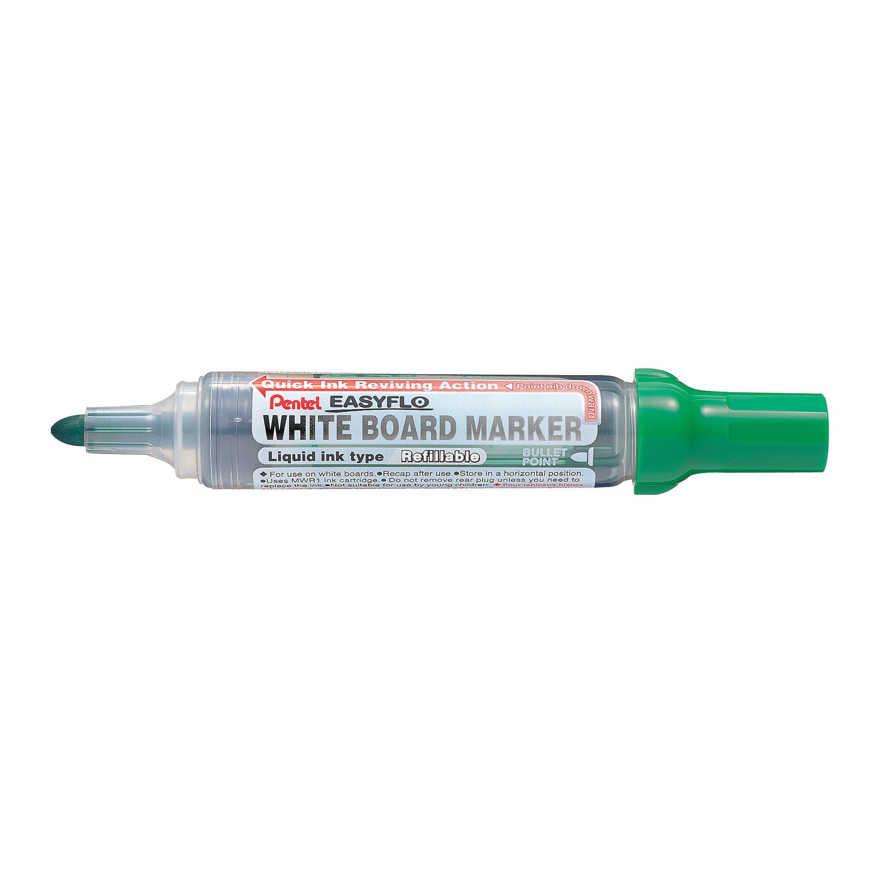 Pentel Easyflo Refillable WB Marker Blt GN