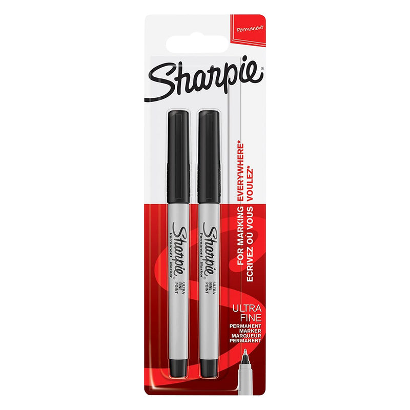 Sharpie Permanent Marker Ultra Fine BK 2pcs SP-1985878