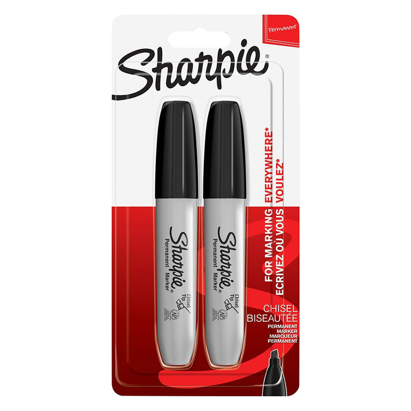 Sharpie Permanent Marker Chisel BK 2Pcs SP-1986195