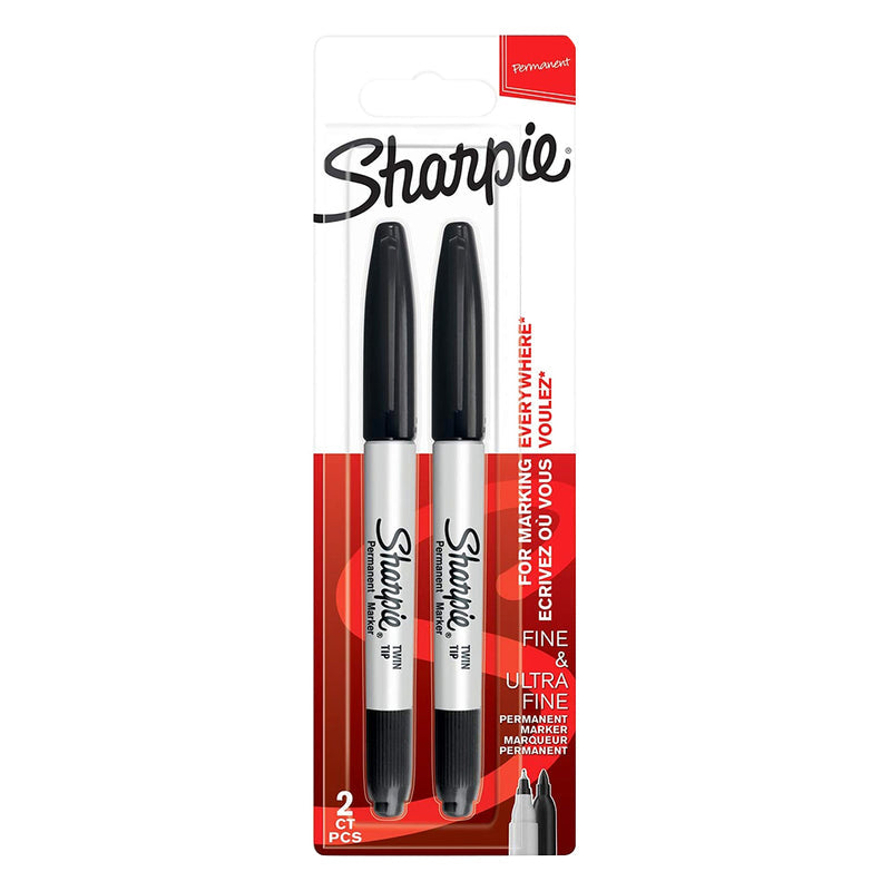Sharpie Permanent Marker TwinTip BK 2Pcs SP-1986454