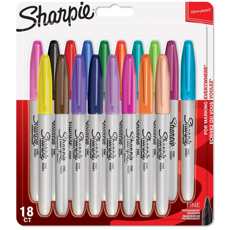 Sharpie Permanent Marker Fine Assorted. 18 Colorss SP-1996112
