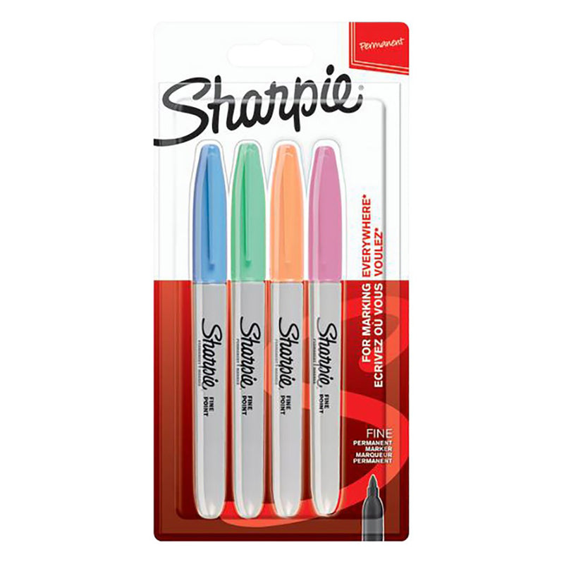 Sharpie Permanent Marker Fine Pastel 4 Colors SP-2065402