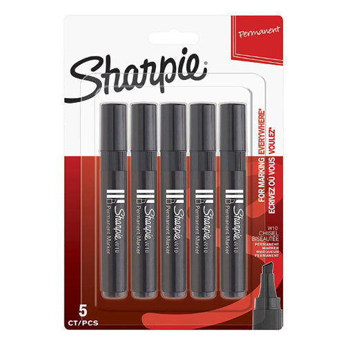 Sharpie Permanent Marker Chisel BK 5pcs SP-S0187958