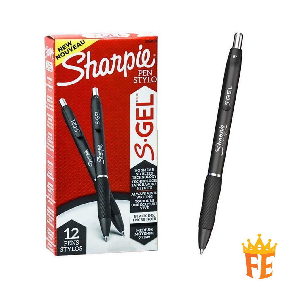 Sharpie Gel Pen 0.7mm Black Bx=12Pcs