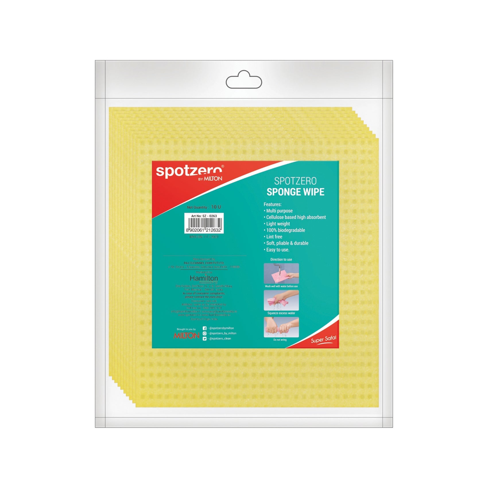 Spotzero Sponge Cleaning Cloth Pac 10pc