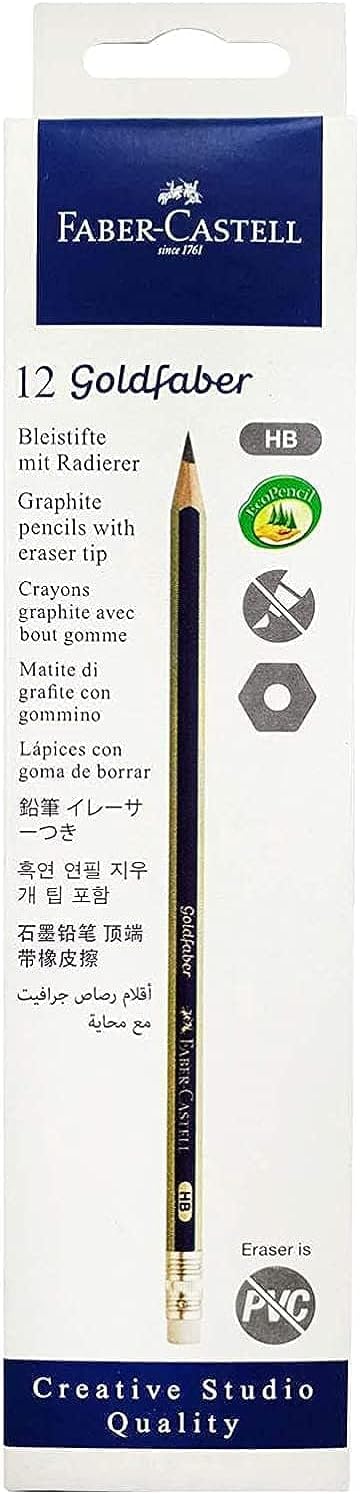 FABER CASTELL GOLD FABER GRAPHITE PENCIL HB WITH RT 12PC