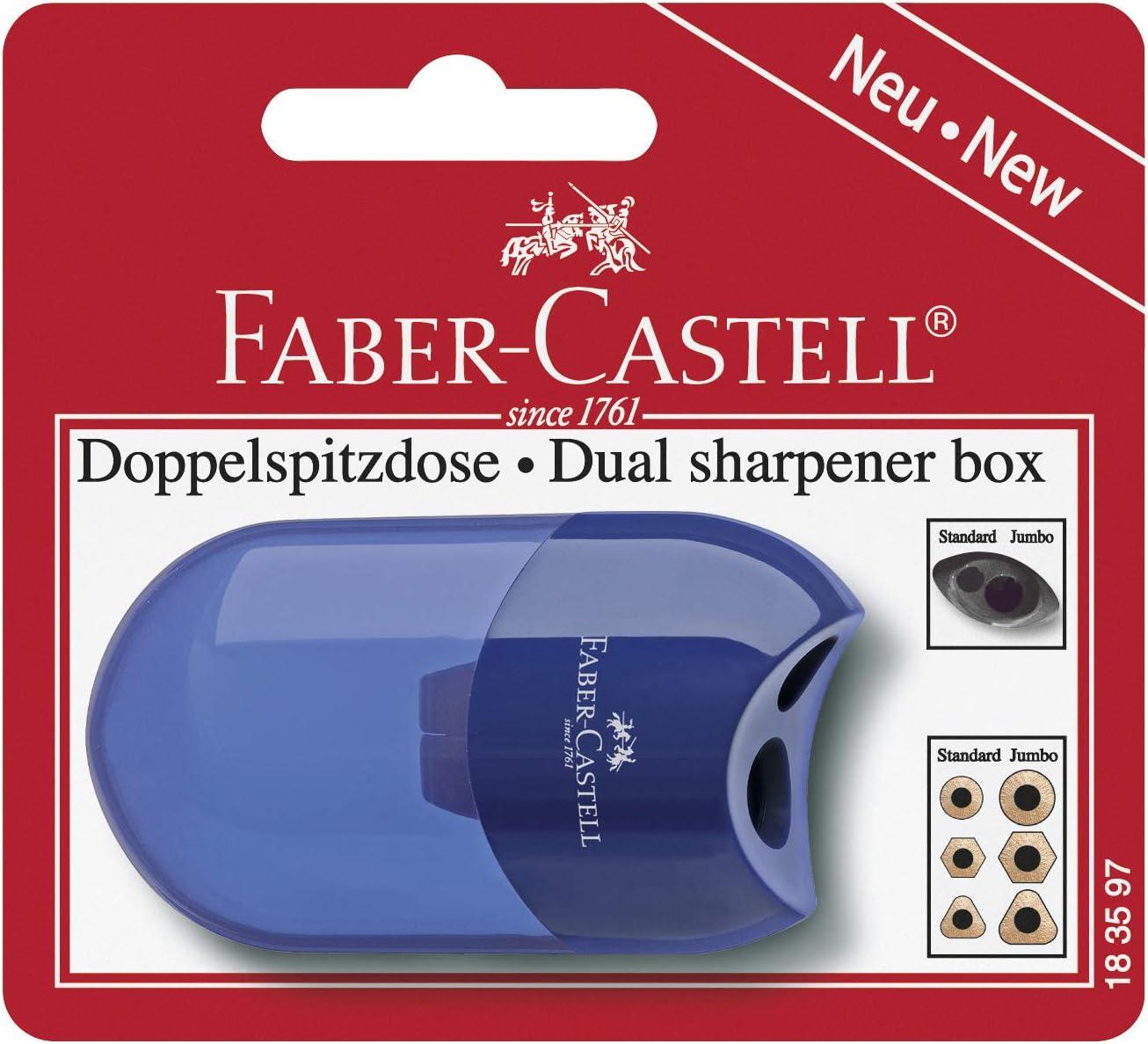 FABER CASTELL APPLE SHARPENER CLASSIC DBL HOLE