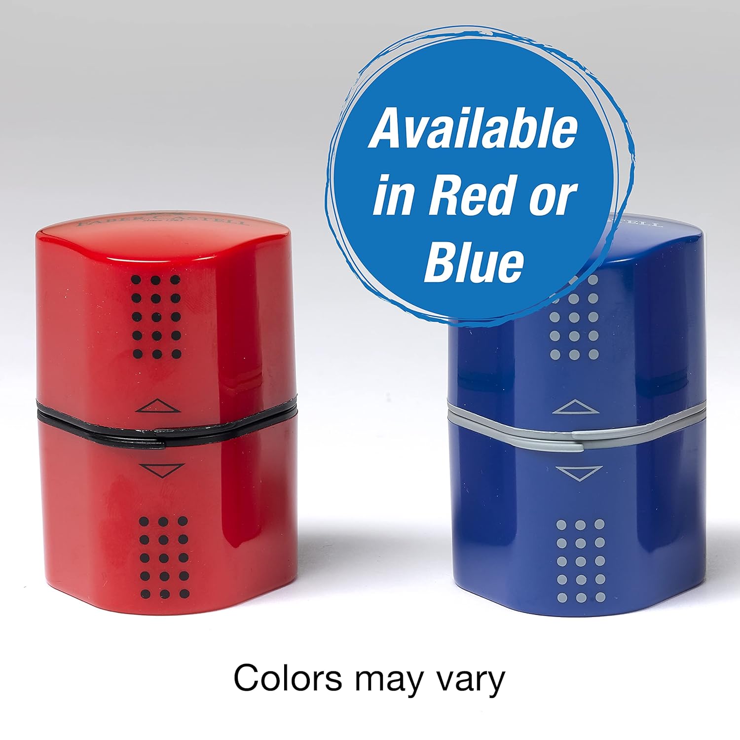 FABER CASTELL TRIO SHARPENER RED/BLUE 3 HOLE