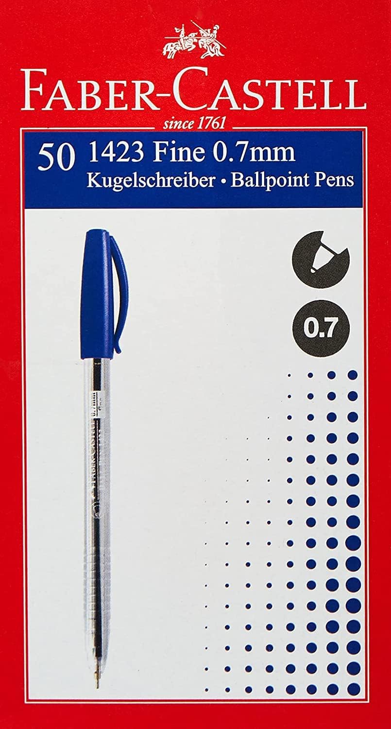 FABER CASTELL 1423 BP 0.7MM BOX OF 50PC BLUE
