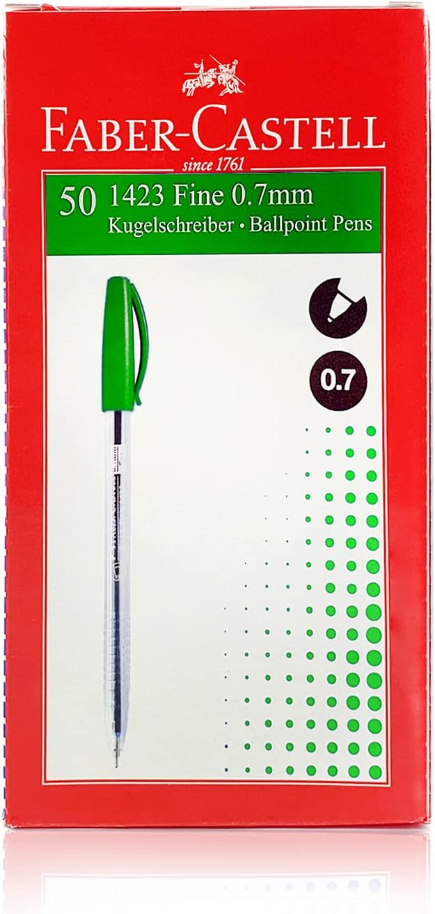 FABER CASTELL 1423 BP 0.7MM BOX OF 50PC GREEN