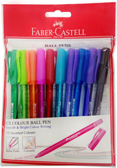 FABER CASTELL CX BP 0.7MM POLY BAG OF 10PC ASST