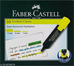 FABER CASTELL CLASSIC HIGHLIGHTER BOX OF 10PC YELLOW