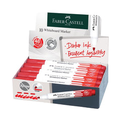 FABER CASTELLWHITEBOARD MARKER BULLET BOX OF 10PC RED