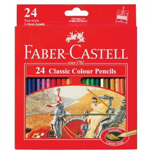 FABER CASTELL CLASSIC COLOUR PENCILS 24 COLOUR