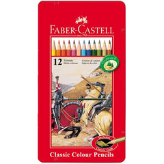 FABER CASTELL CLASSIC COLOUR PENCILS 12 COLOUR FT