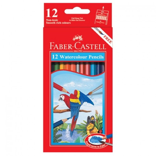 FABER CASTELLPARROT WATER COLOUR PENCILS 12 COLOUR