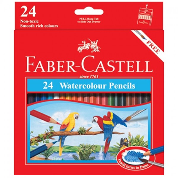 FABER CASTELLPARROT WATER COLOUR PENCILS 24 COLOUR