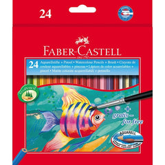 FABER CASTELL FISH DESIGN WATER COLOUR PENCILS 24 COLOUR