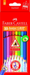 FABER CASTELL GRIP JUNOR COLOUR PENCILS 10 COLOUR