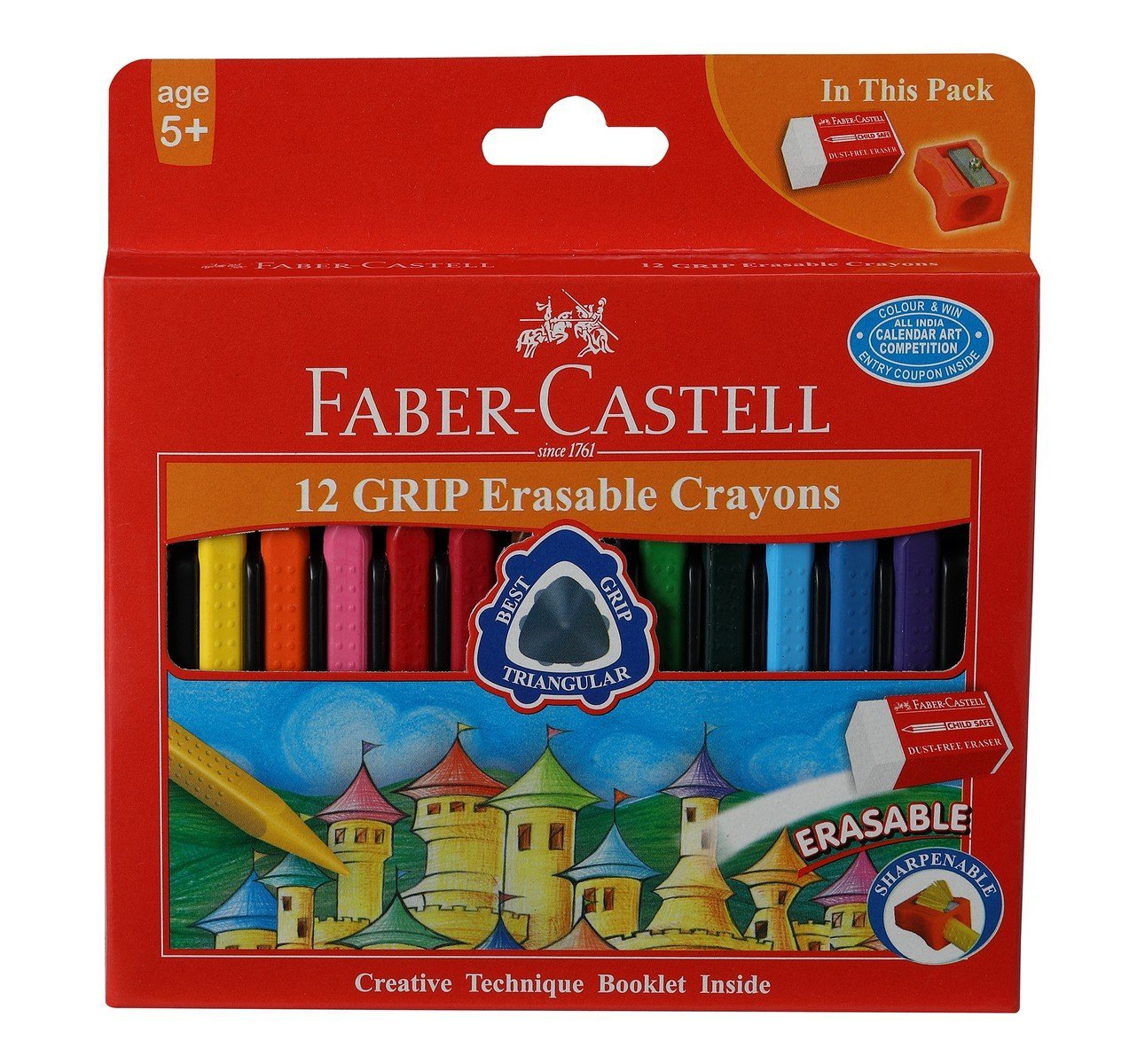 FABER CASTELL GRIP COLOUR PENCILS 12 COLOUR