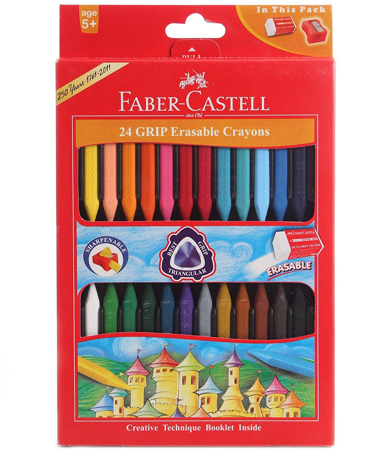 FABER CASTELL GRIP COLOUR PENCILS 24 COLOUR