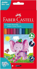 FABER CASTELL JUMBO COLOUR PENCILS 12 COLOUR