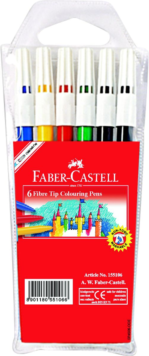 FABER CASTELL FELT PEN 6 COLOR