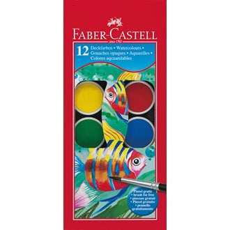 FABER CASTELL WATERCOLORS 12 COLOR 30MM