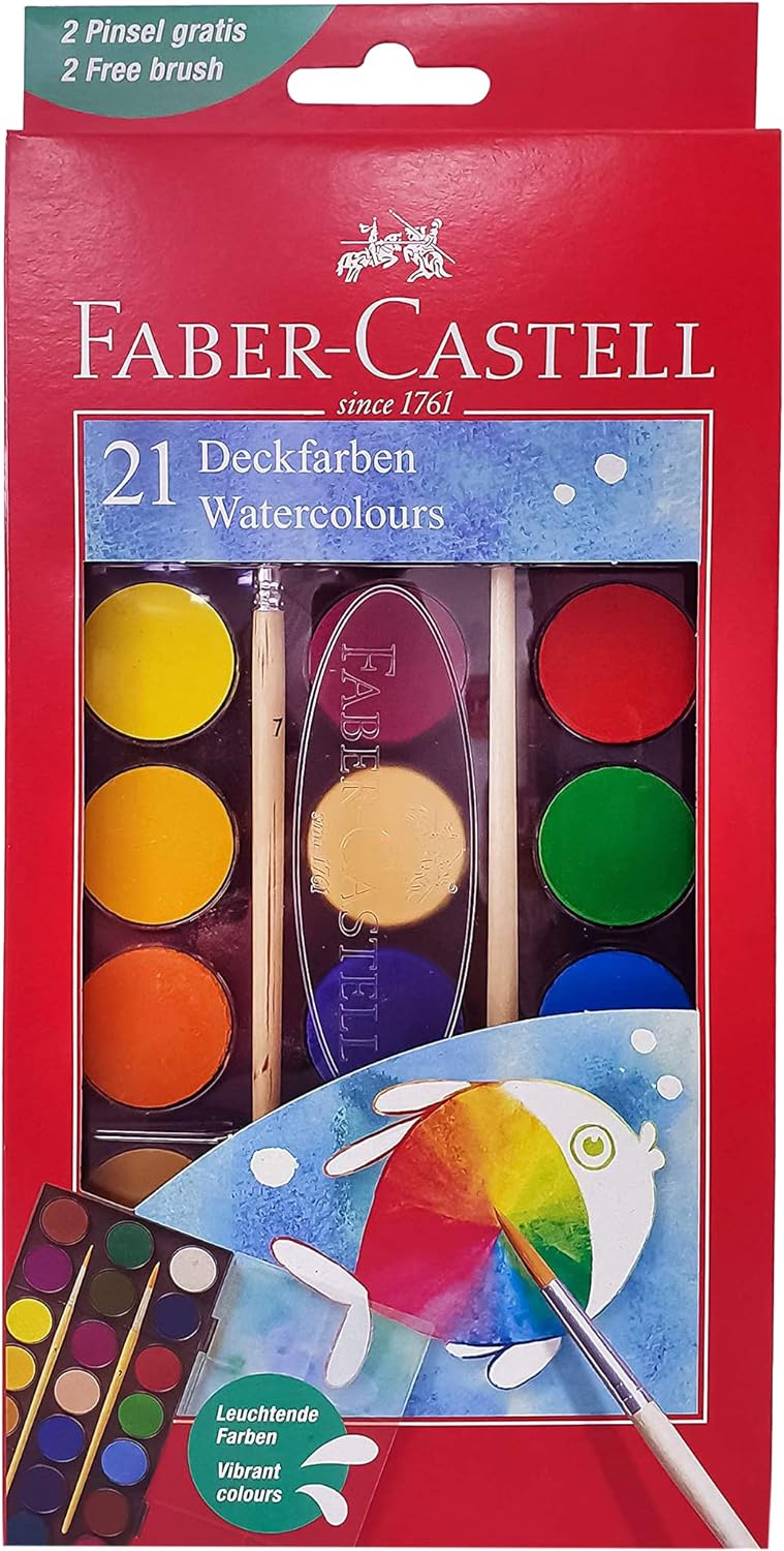 FABER CASTELL WATERCOLORS 21 COLOR 30MM