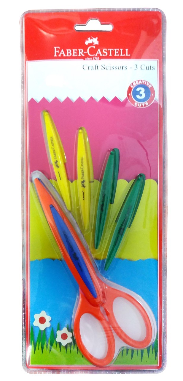 FABER CASTELL CRAFT SCISSOR 3 CREATIVE CUTS