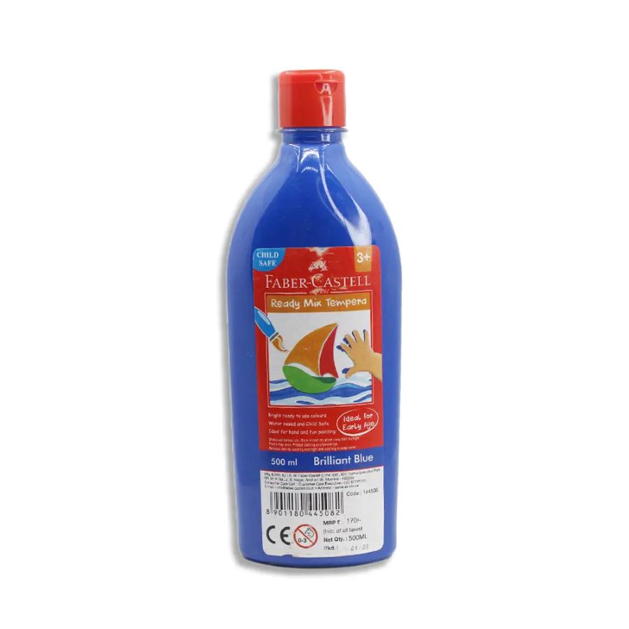 FABER CASTELL TEMPERA-FUN PAINTS 500ML DEEP BLUE