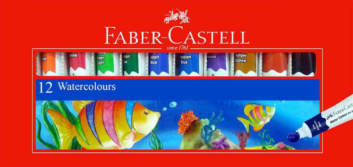 FABER CASTELL STUDENTS WATERCOLOR TUBE 12 COLOR