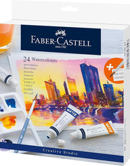 FABER CASTELL WATER COLORS SET OF 24 X 9ML TUBES IN A CARDBOARD PACK