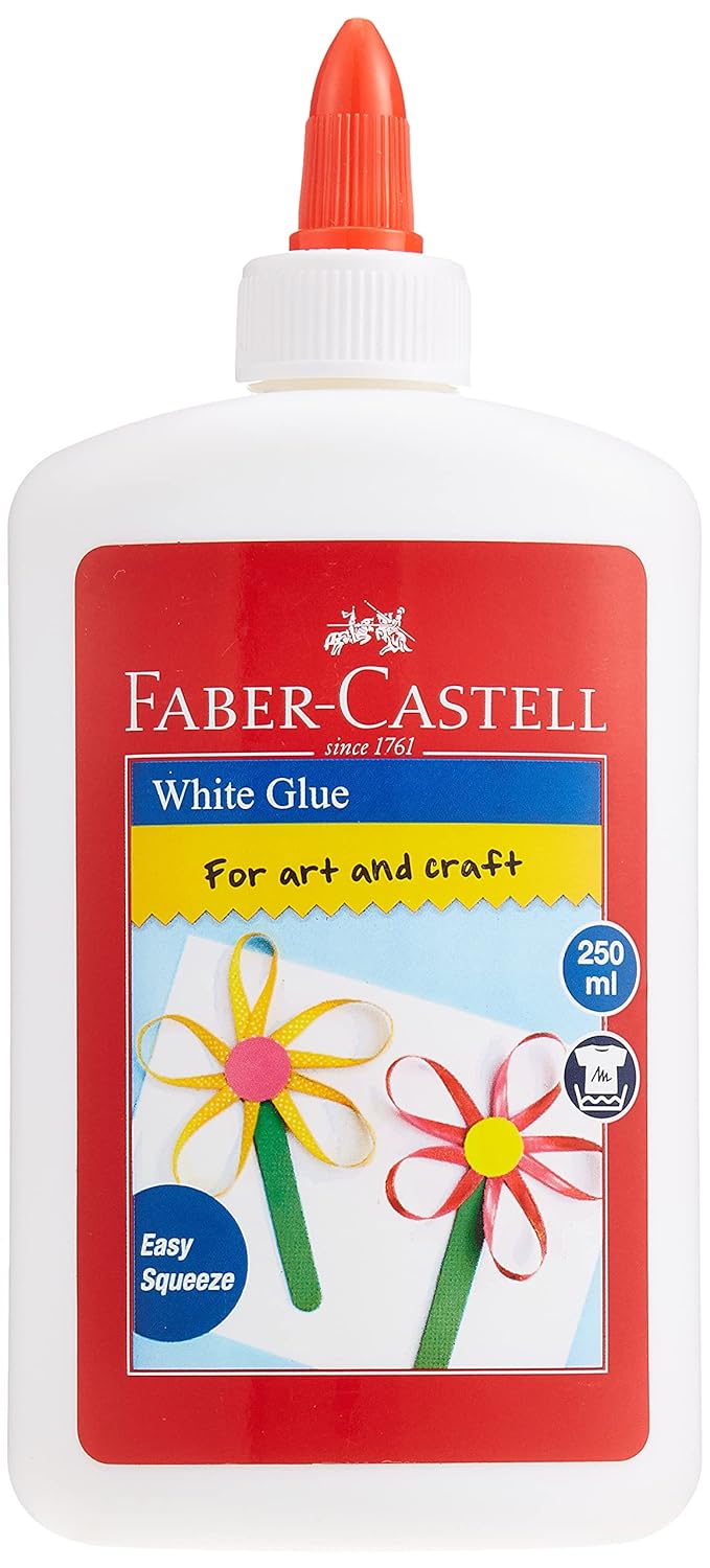 FABER CASTELL WHITE GLUE IN A 250ML BOTTLE