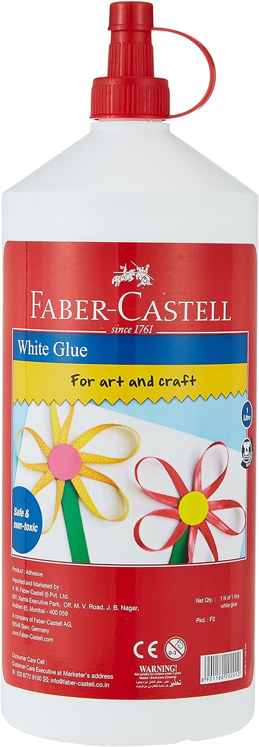 FABER CASTELL WHITE GLUE IN A 1000ML BOTTLE