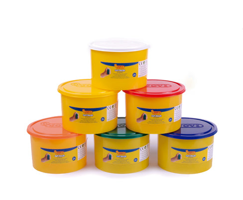 JOVI SOFT DOUGH CARTON WITH 6 JARS 460G ASSORTED COLOURS