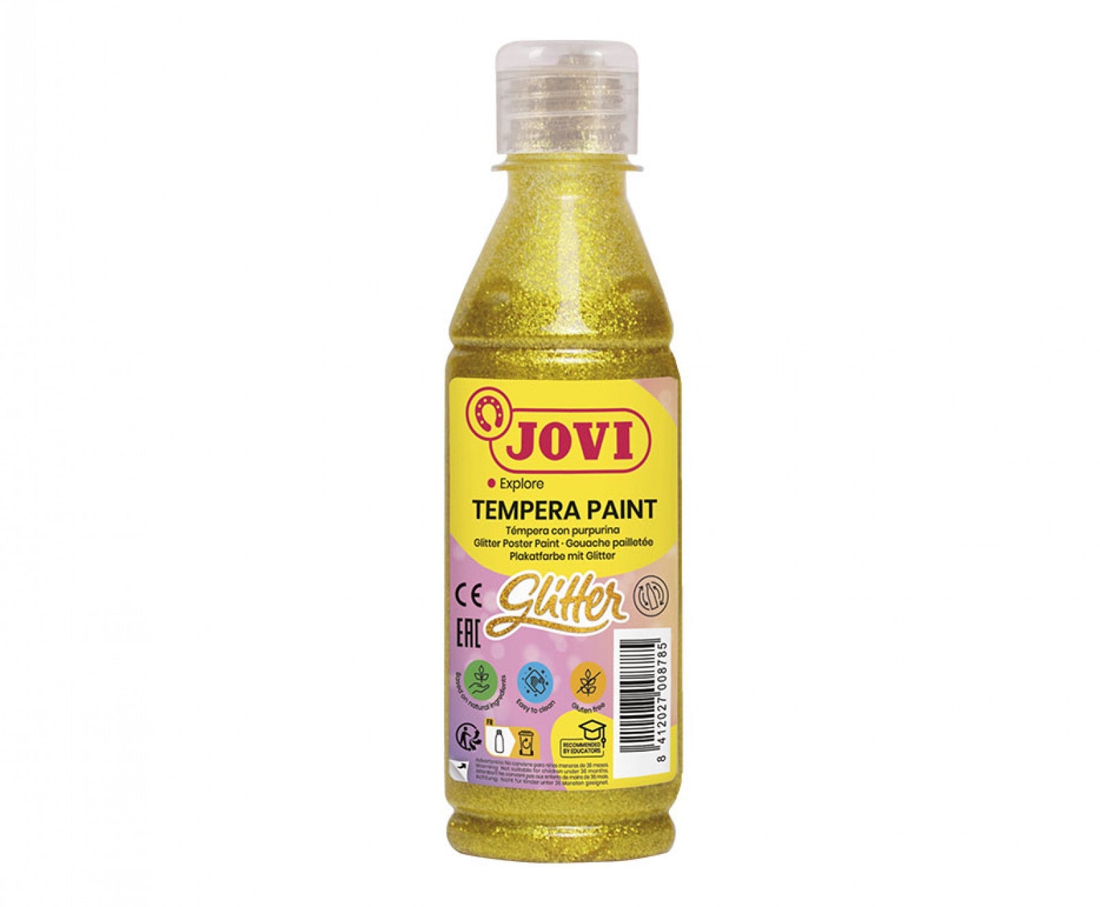 JOVI LIQUID POSTER PAINT 250CC GLITTER YELLOW