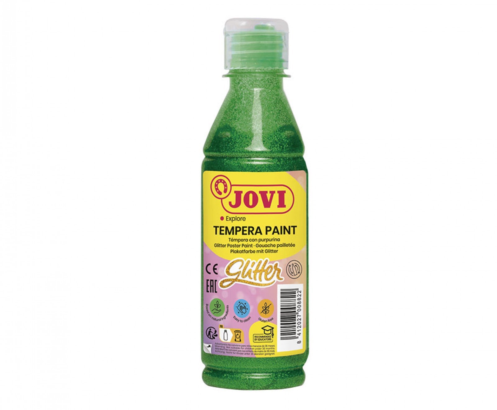 JOVI LIQUID POSTER PAINT 250CC GLITTER MEDIUM GREEN