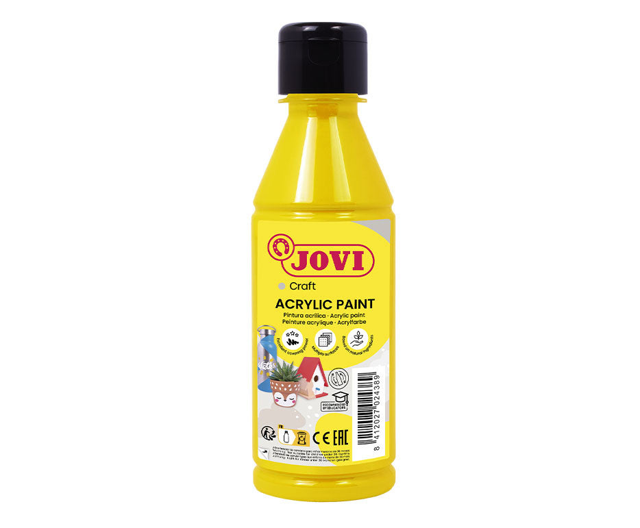JOVI DECOR ACRYLIC BOTTLE OF 250ML YELLOW