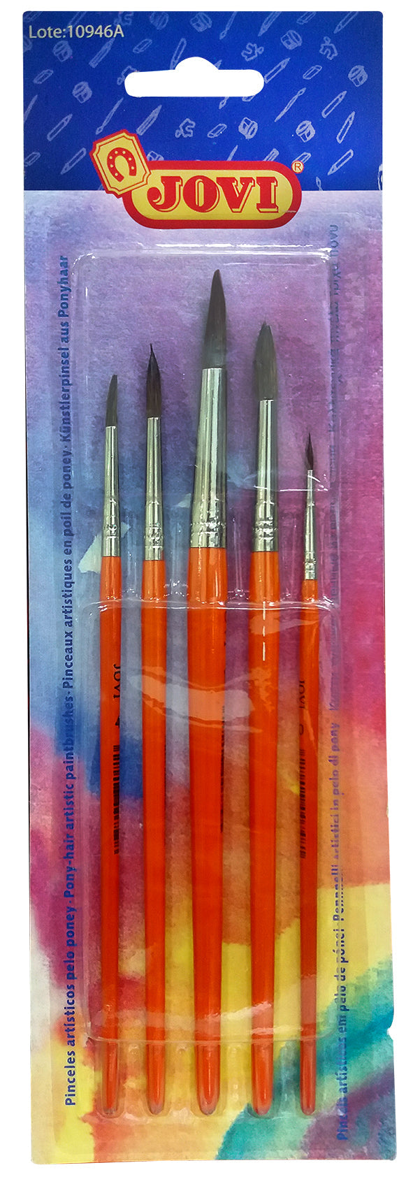 JOVI SOFT- HAIR BRUSH ROUND 5PC (0,4,6,8,12)