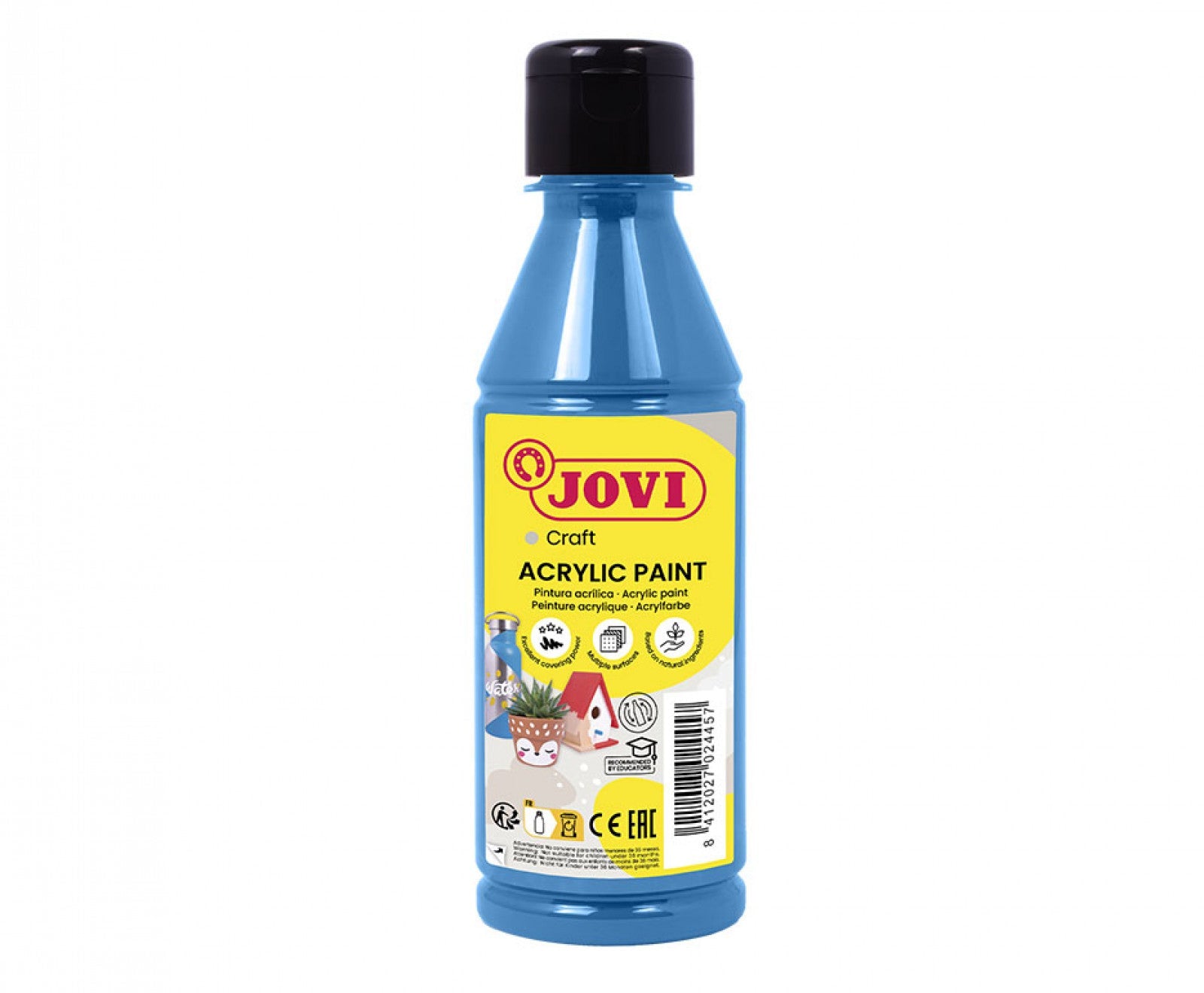 JOVI DECOR ACRYLIC BOTTLE OF 250ML CYAN BLUE