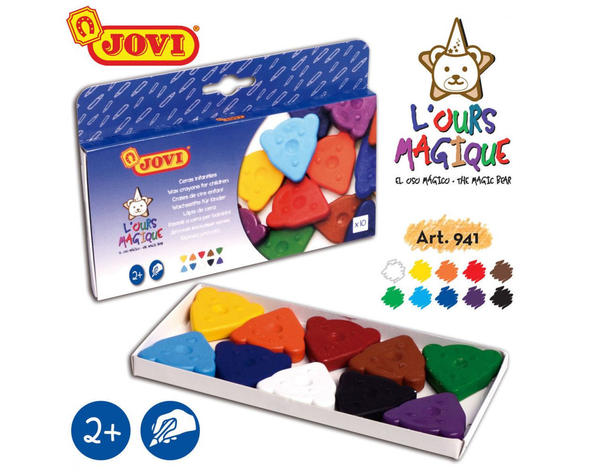 JOVI MAGIC BEAR CASE WITH 10 BASIC COLOURS WCR