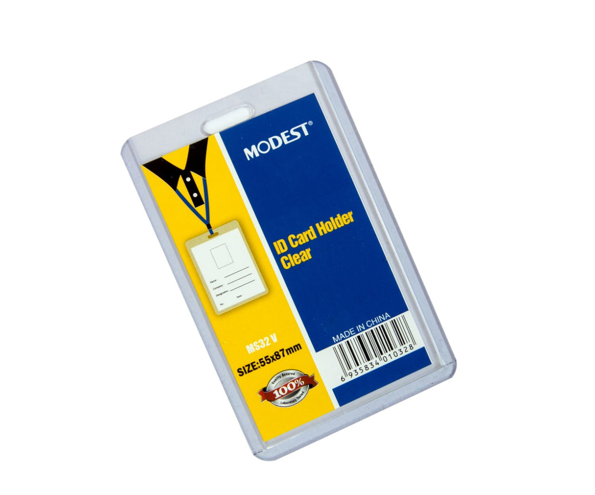 MODEST ID HOLDER CLEAR PVC 55 X 87 mm MS 32 V