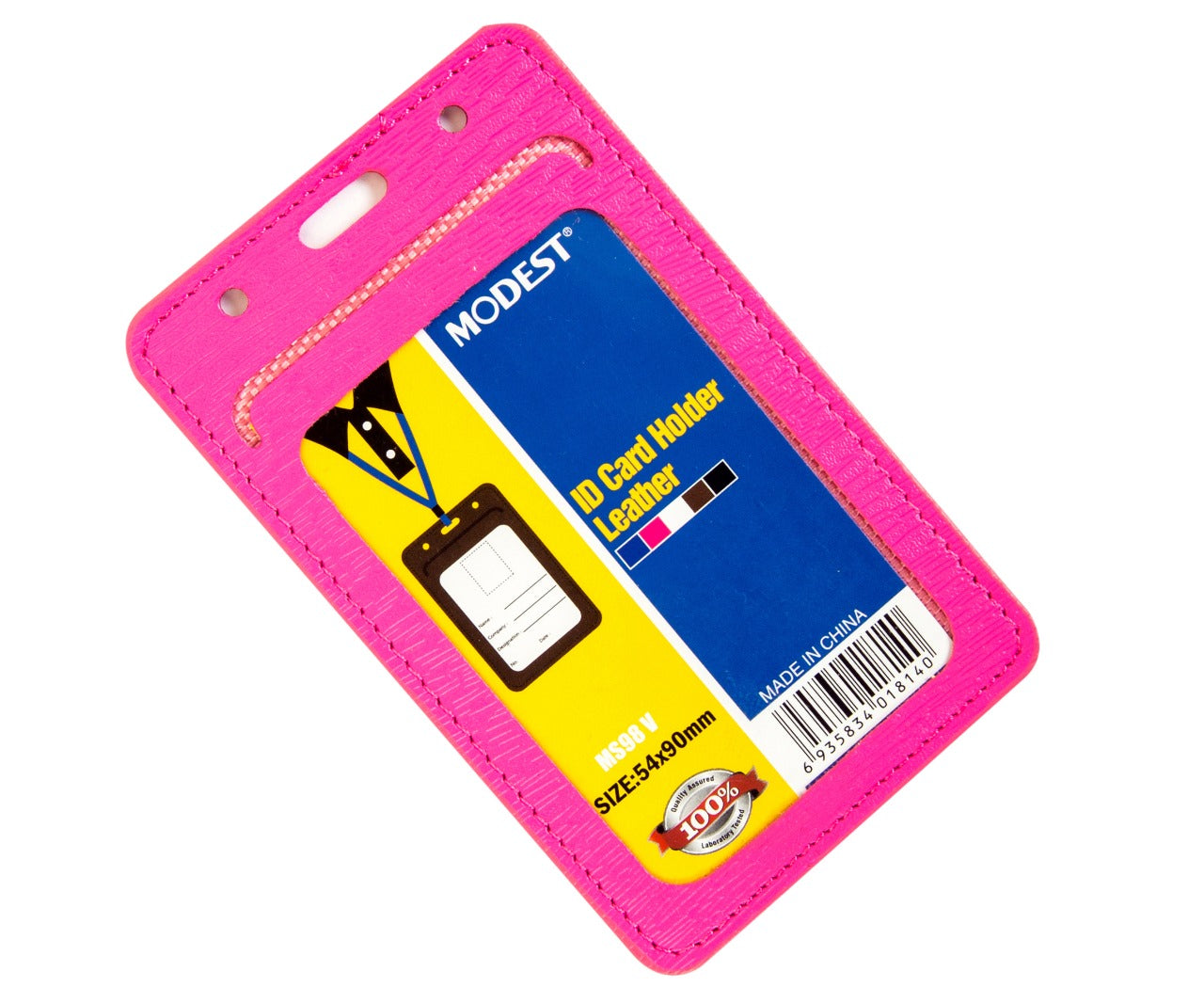 MODEST ID HOLDER LEATHER 54x90mm MS 98 V PINK