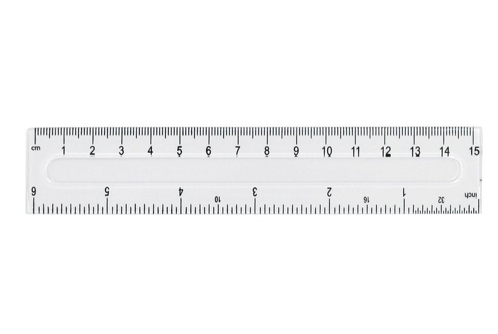 MODEST RULER PLASTIC 15 CM CLEAR