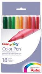 PENS COLORED FINE POINT SET OF 18