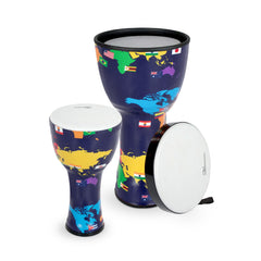 Percussion Plus 8″, 10″ and 12″ nesting djembes set of 3 with bags – Without Slap graphics