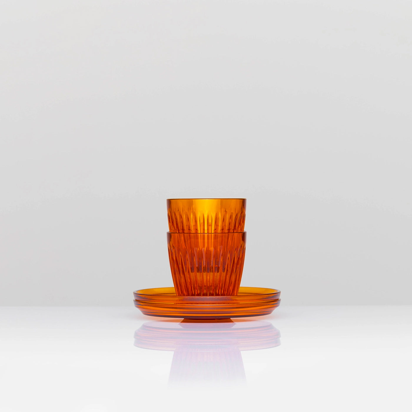 3oz Espresso HuskeeRenew Cup & Saucer Set of 2 - Amber